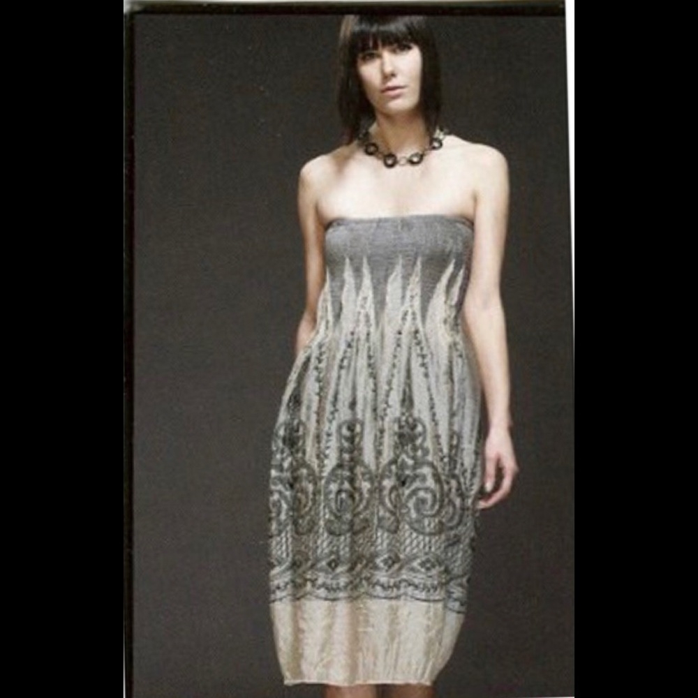SOLD Anthropology Lapis dress S/L